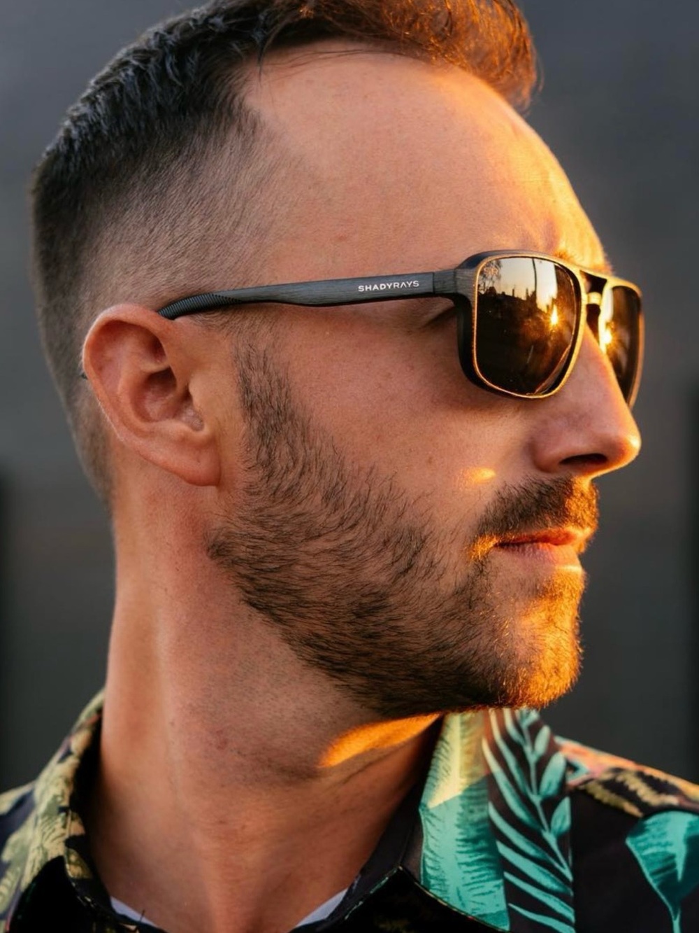 Shady Rays black and gray Frame Polarized Sunglasses. Navigator crossover style.